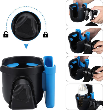  2-in-1 Walker Cup Holder with Phone Holder, Wheelchair Cup Holder