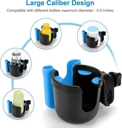  2-in-1 Walker Cup Holder with Phone Holder, Wheelchair Cup Holder