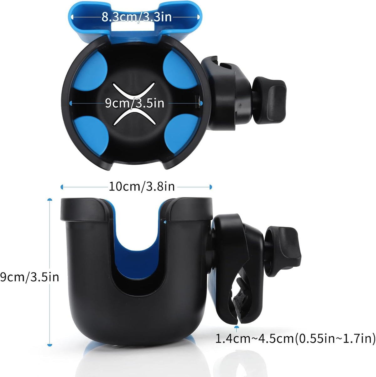  2-in-1 Walker Cup Holder with Phone Holder, Wheelchair Cup Holder