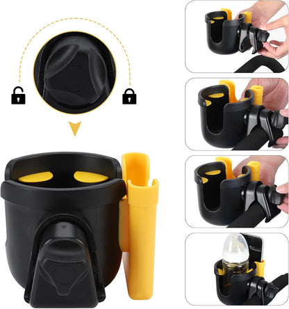  2-in-1 Walker Cup Holder with Phone Holder, Wheelchair Cup Holder