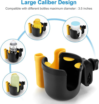  2-in-1 Walker Cup Holder with Phone Holder, Wheelchair Cup Holder
