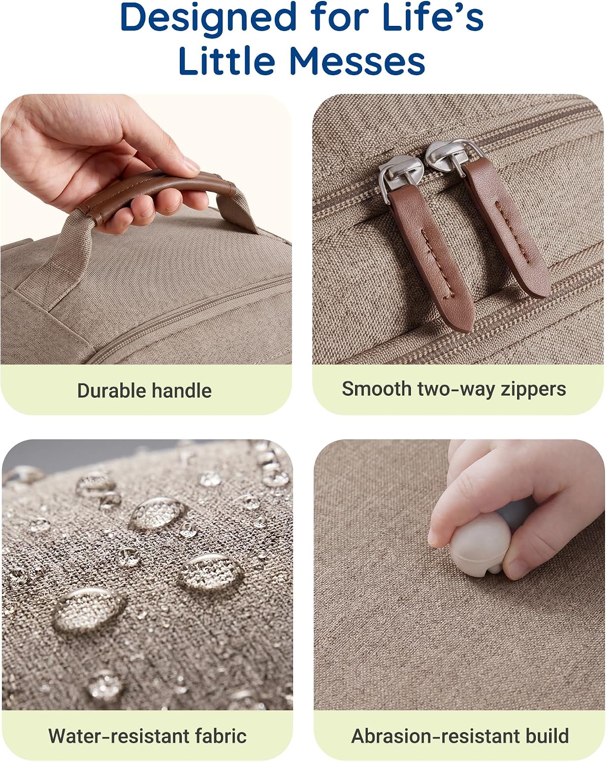 Diaper Bag Backpack Multi-Pocket Travel Baby Bag with Changing Pad