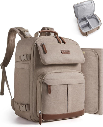 Diaper Bag Backpack Multi-Pocket Travel Baby Bag with Changing Pad