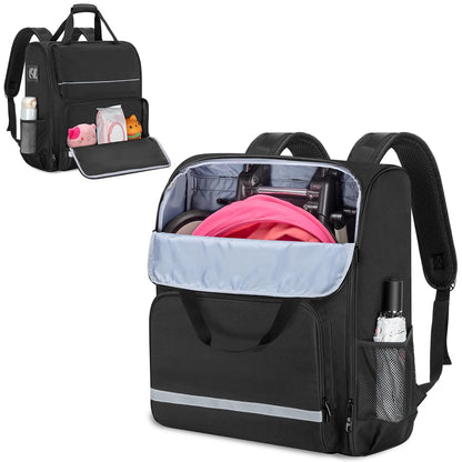 Stroller Backpack Compatible with BABYZEN YOYO2, Black, Patented Design