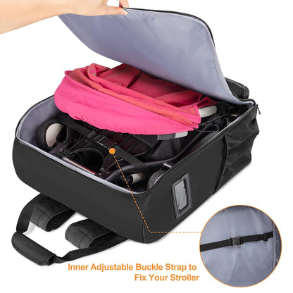 Stroller Backpack Compatible with BABYZEN YOYO2, Black, Patented Design