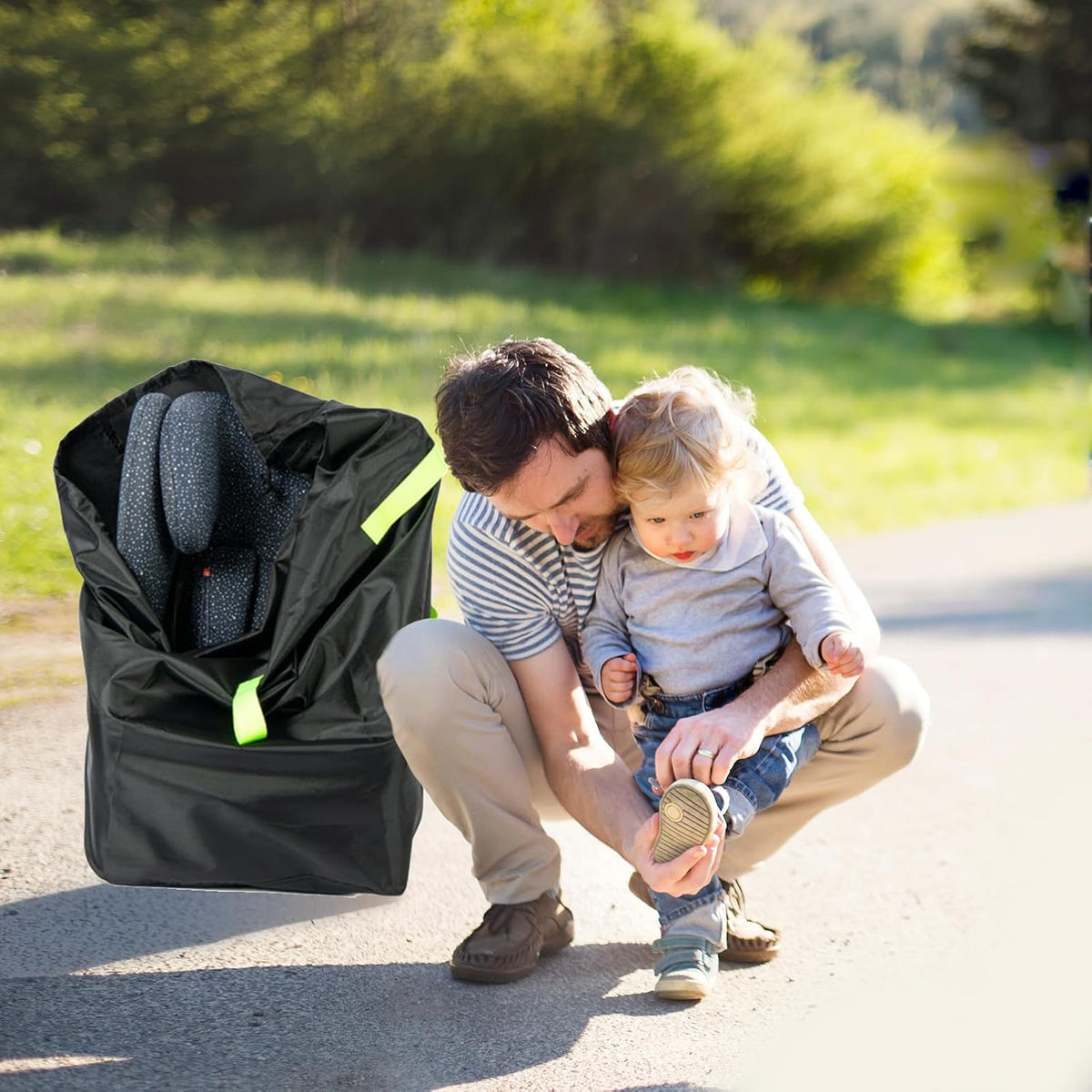 Car Seat Travel Bag,Double Waterproof Oxford Gate Check Bags