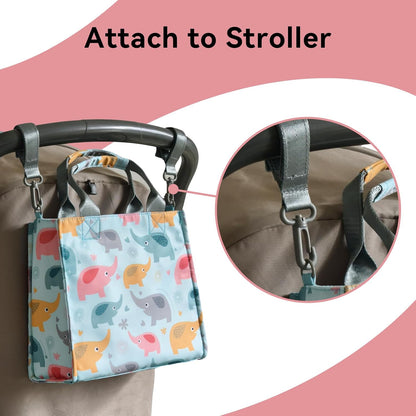 Small Diaper Bag Tote Waterproof Travel Mini Diaper Bag Multi-Function Baby Handbag Crossbody Purse(Cute Dinosaur)