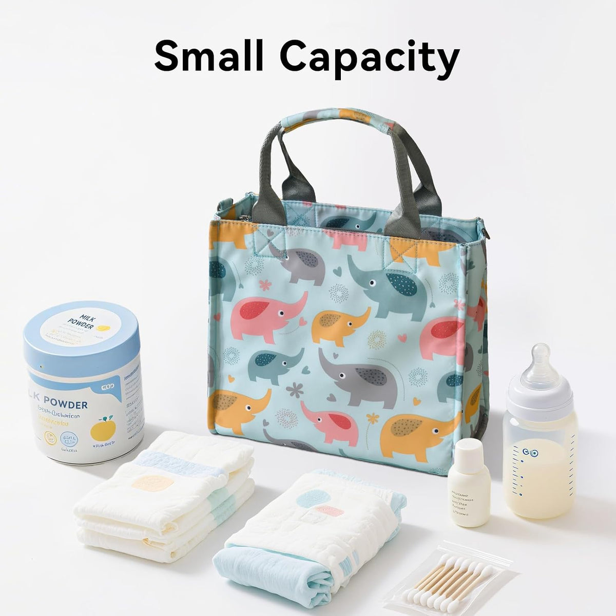 Small Diaper Bag Tote Waterproof Travel Mini Diaper Bag Multi-Function Baby Handbag Crossbody Purse(Cute Dinosaur)