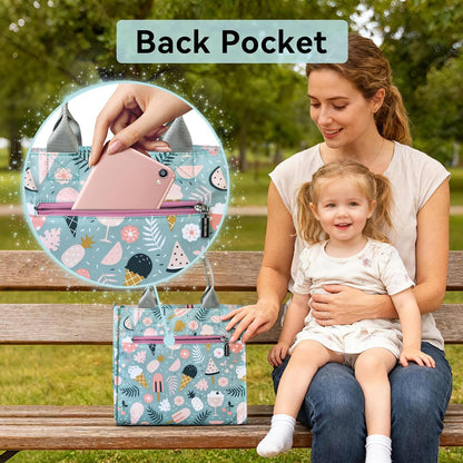 Small Diaper Bag Tote Waterproof Travel Mini Diaper Bag Multi-Function Baby Handbag Crossbody Purse(Cute Dinosaur)