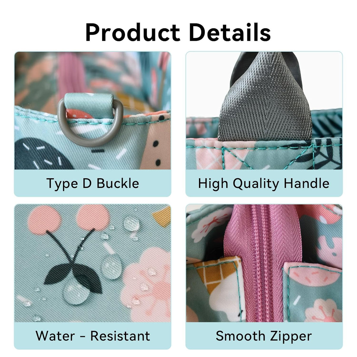 Small Diaper Bag Tote Waterproof Travel Mini Diaper Bag Multi-Function Baby Handbag Crossbody Purse(Cute Dinosaur)
