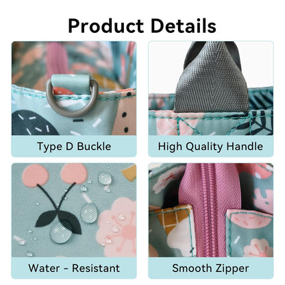 Small Diaper Bag Tote Waterproof Travel Mini Diaper Bag Multi-Function Baby Handbag Crossbody Purse(Cute Dinosaur)