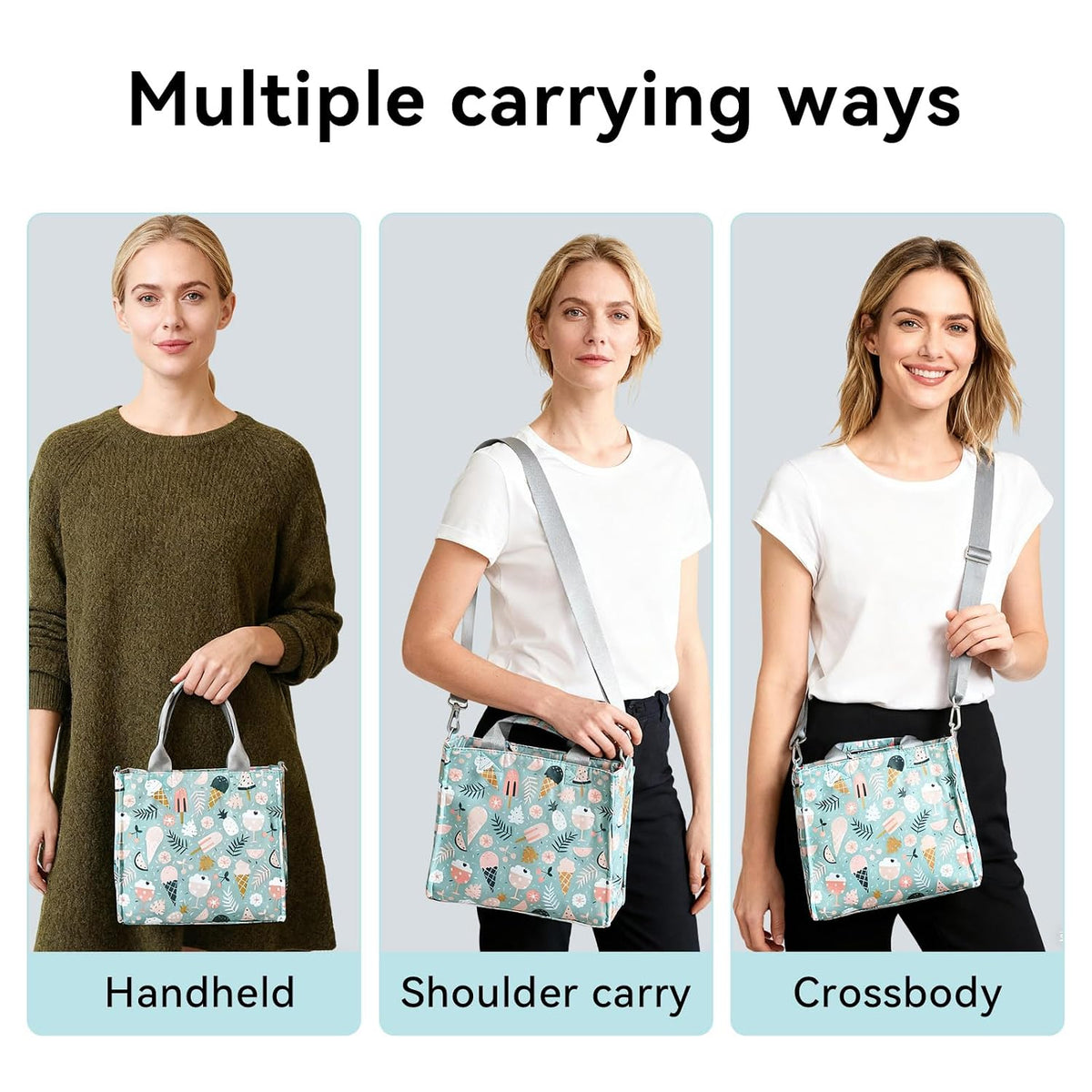 Small Diaper Bag Tote Waterproof Travel Mini Diaper Bag Multi-Function Baby Handbag Crossbody Purse(Cute Dinosaur)