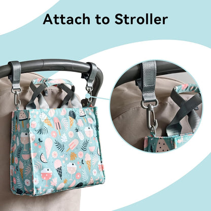 Small Diaper Bag Tote Waterproof Travel Mini Diaper Bag Multi-Function Baby Handbag Crossbody Purse(Cute Dinosaur)