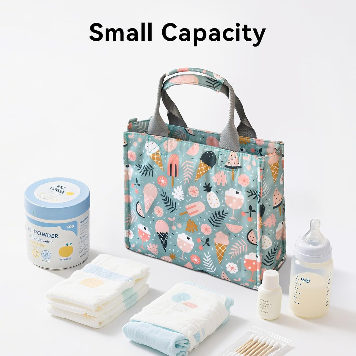 Small Diaper Bag Tote Waterproof Travel Mini Diaper Bag Multi-Function Baby Handbag Crossbody Purse(Cute Dinosaur)