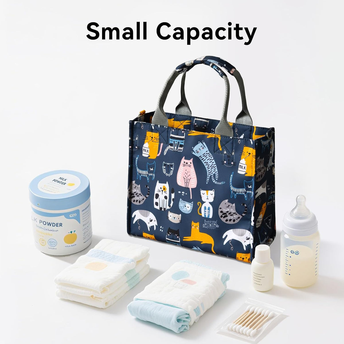 Small Diaper Bag Tote Waterproof Travel Mini Diaper Bag Multi-Function Baby Handbag Crossbody Purse(Cute Dinosaur)