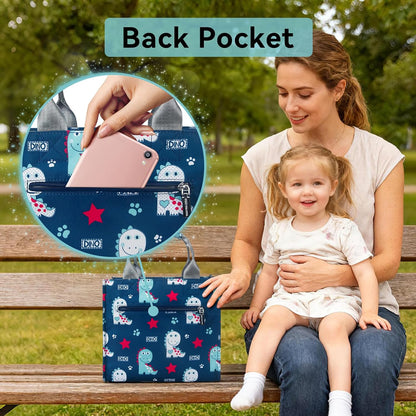 Small Diaper Bag Tote Waterproof Travel Mini Diaper Bag Multi-Function Baby Handbag Crossbody Purse(Cute Dinosaur)