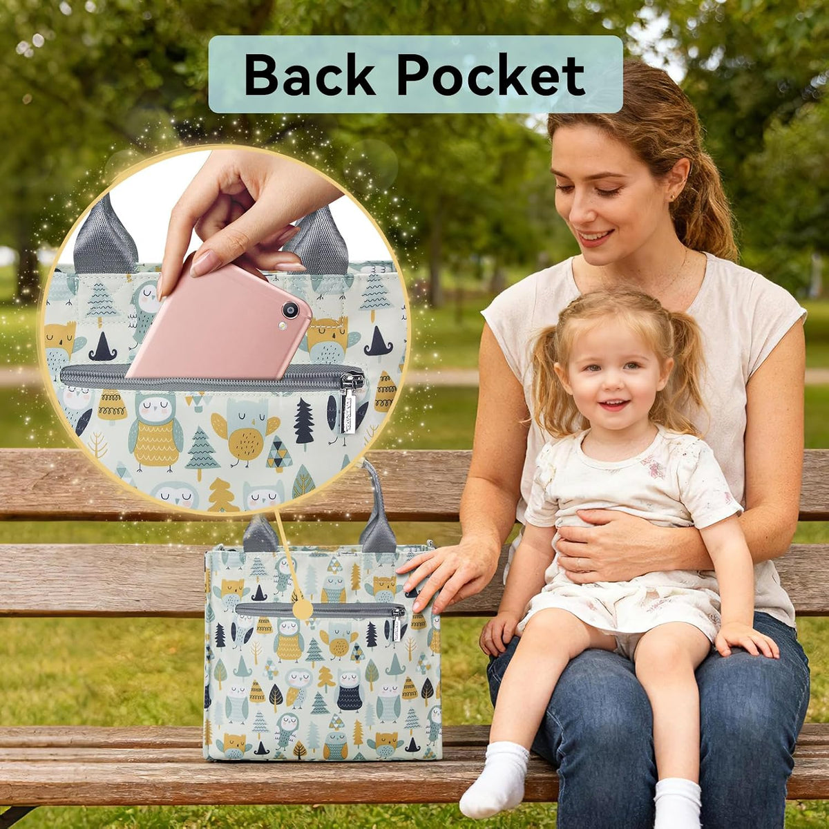 Small Diaper Bag Tote Waterproof Travel Mini Diaper Bag Multi-Function Baby Handbag Crossbody Purse(Cute Dinosaur)