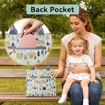Small Diaper Bag Tote Waterproof Travel Mini Diaper Bag Multi-Function Baby Handbag Crossbody Purse(Cute Dinosaur)