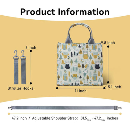 Small Diaper Bag Tote Waterproof Travel Mini Diaper Bag Multi-Function Baby Handbag Crossbody Purse(Cute Dinosaur)