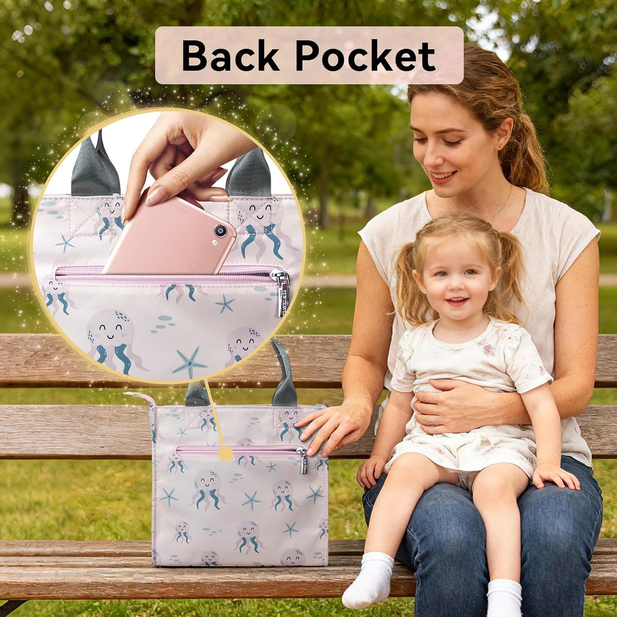 Small Diaper Bag Tote Waterproof Travel Mini Diaper Bag Multi-Function Baby Handbag Crossbody Purse(Cute Dinosaur)