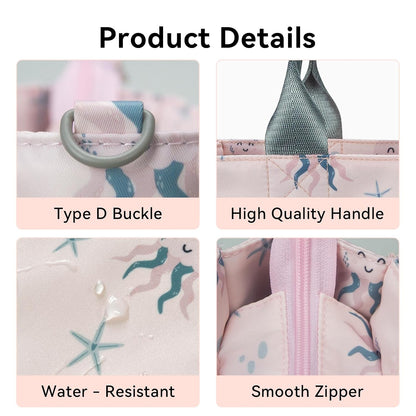 Small Diaper Bag Tote Waterproof Travel Mini Diaper Bag Multi-Function Baby Handbag Crossbody Purse(Cute Dinosaur)