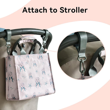 Small Diaper Bag Tote Waterproof Travel Mini Diaper Bag Multi-Function Baby Handbag Crossbody Purse(Cute Dinosaur)