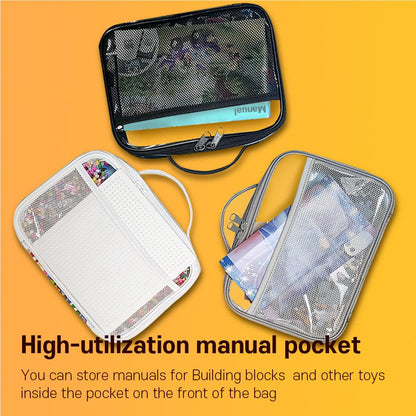 Toy Storage Organizer Clear 4 Pack Building Bricks Blocks Bag with Zipper