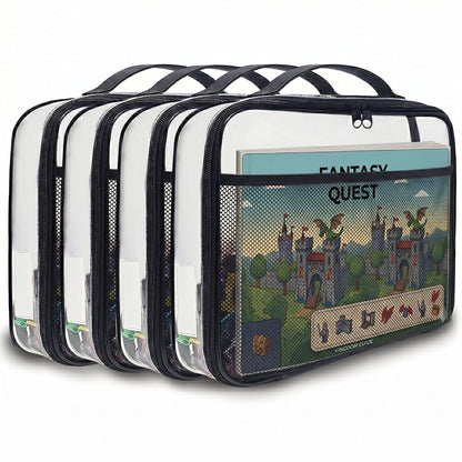 Toy Storage Organizer Clear 4 Pack Building Bricks Blocks Bag with Zipper