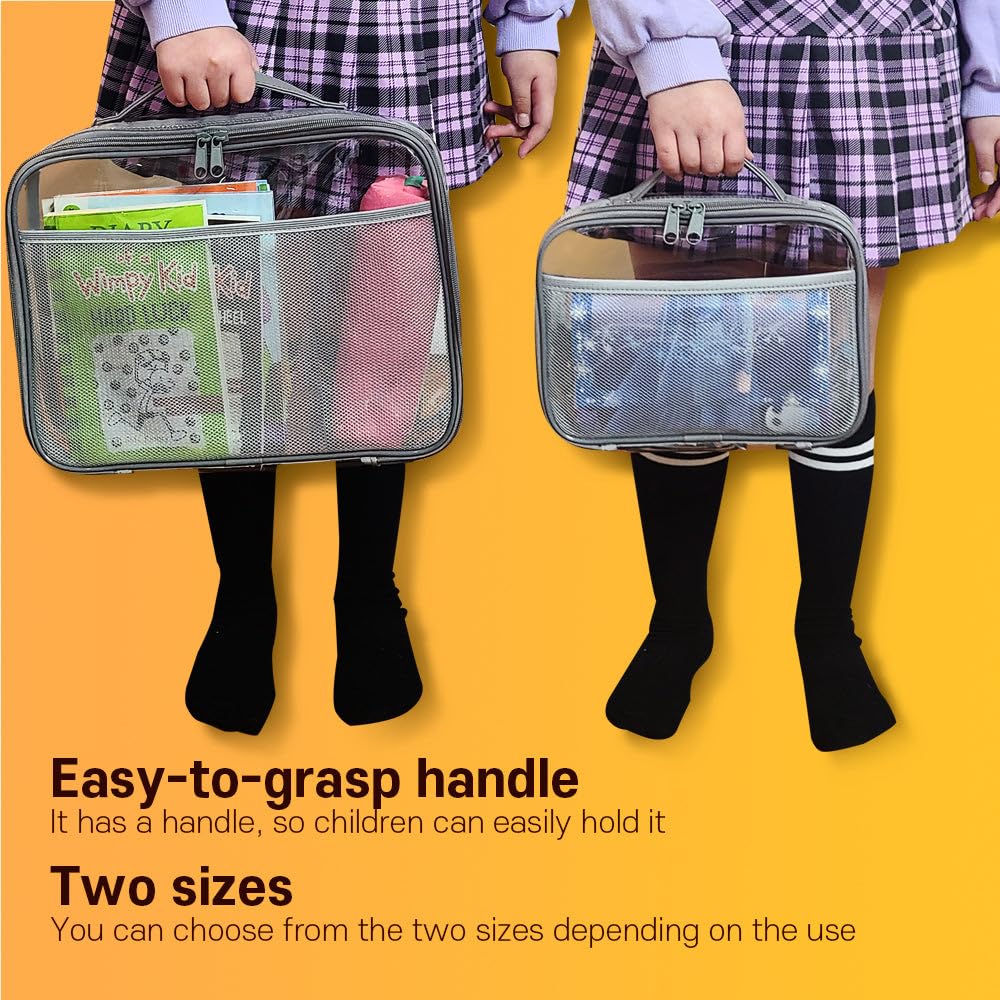 Toy Storage Organizer Clear 4 Pack Building Bricks Blocks Bag with Zipper