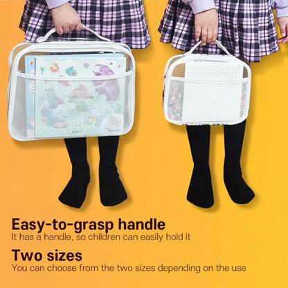 Toy Storage Organizer Clear 4 Pack Building Bricks Blocks Bag with Zipper