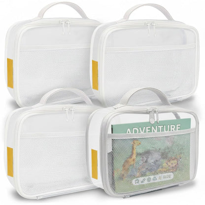 Toy Storage Organizer Clear 4 Pack Building Bricks Blocks Bag with Zipper