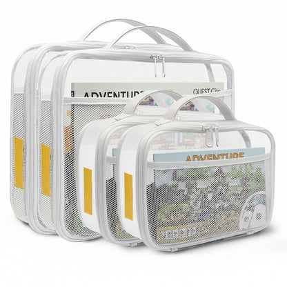 Toy Storage Organizer Clear 4 Pack Building Bricks Blocks Bag with Zipper