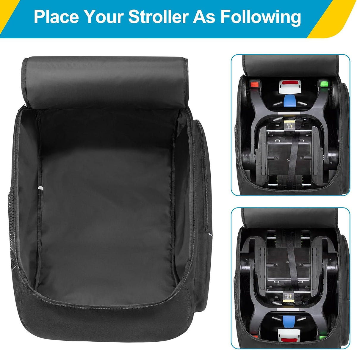 Car Seat Stroller Travel Bag Compatible with Doona, Gate Check Backpack