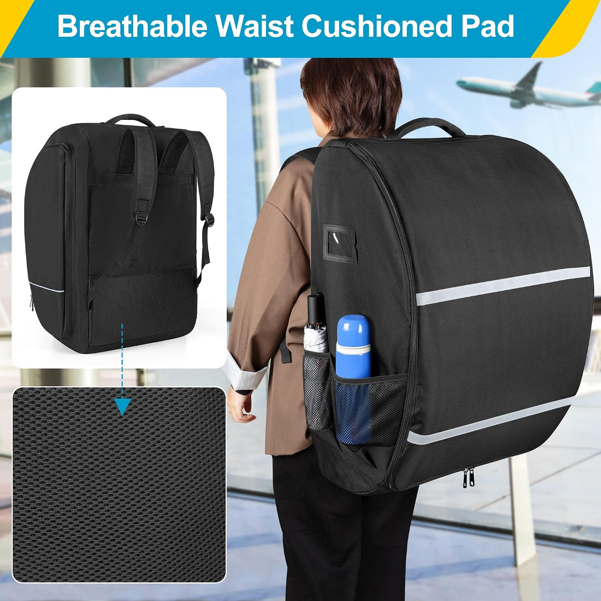 Car Seat Stroller Travel Bag Compatible with Doona, Gate Check Backpack