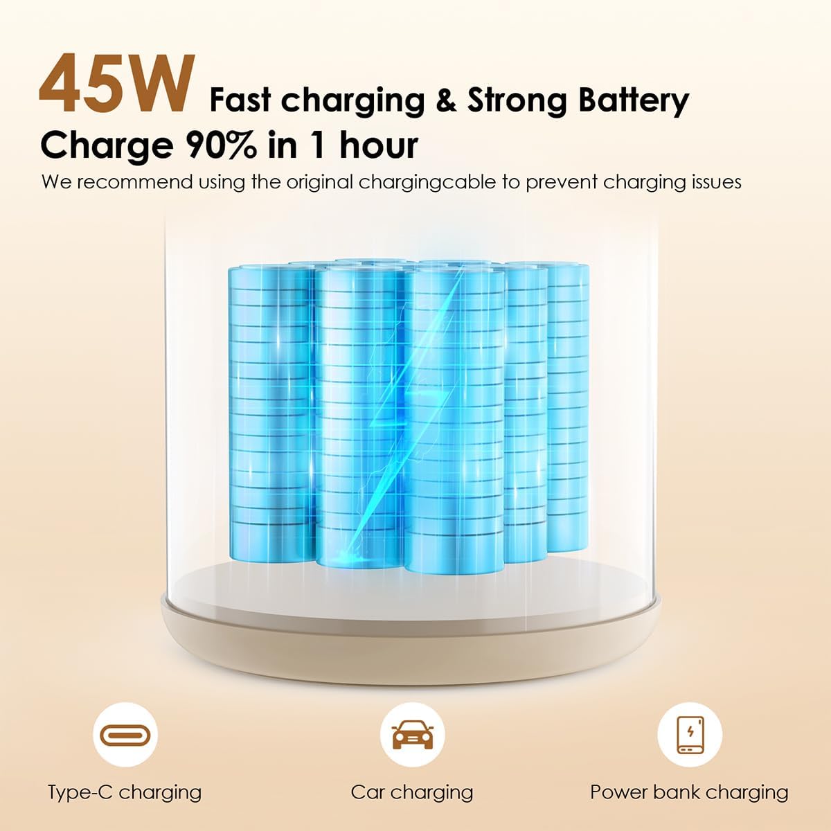 Portable Milk Warmer for Travel, 45W Fast Charging Bottle Warmer 17oz