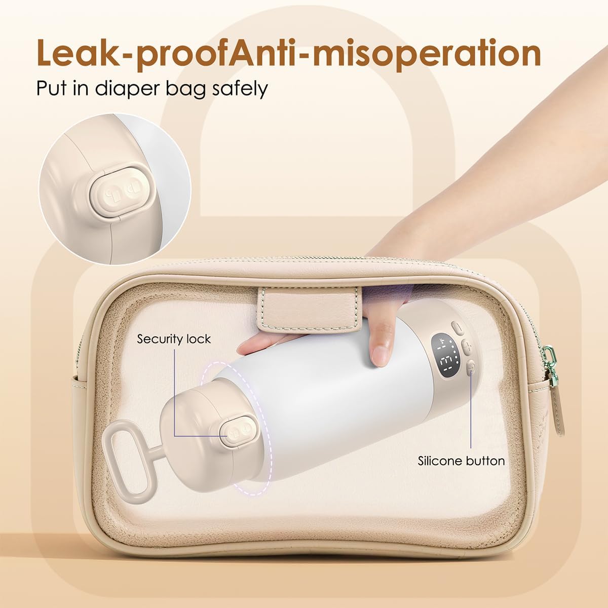 Portable Milk Warmer for Travel, 45W Fast Charging Bottle Warmer 17oz