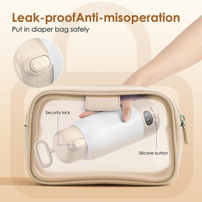 Portable Milk Warmer for Travel, 45W Fast Charging Bottle Warmer 17oz