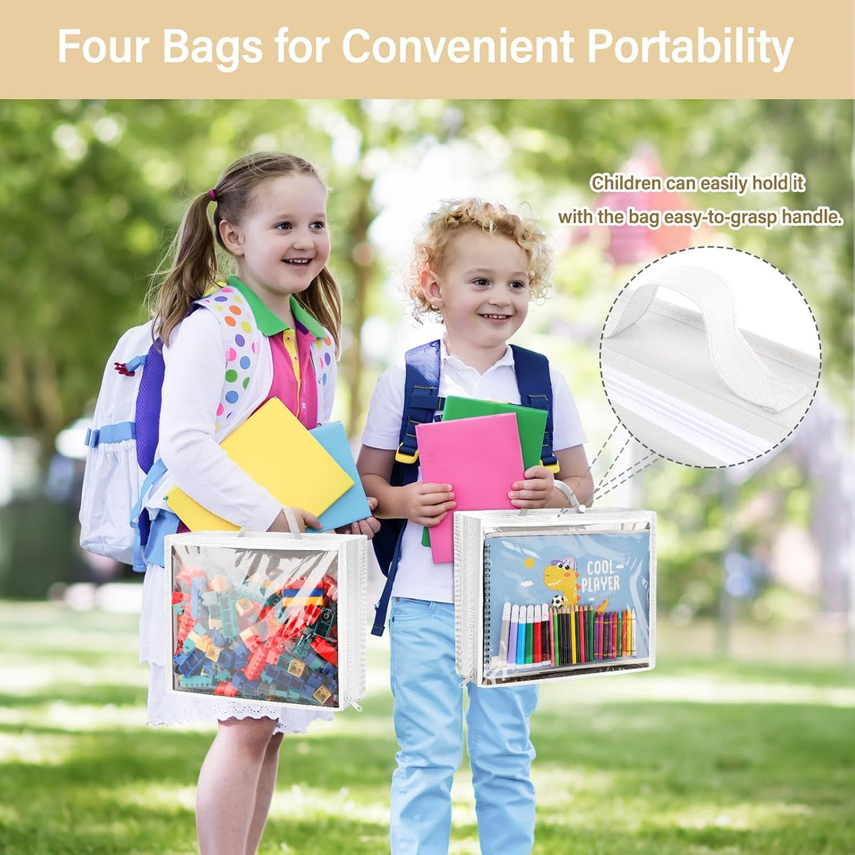 Over Door Toy Organizer, Hanging Stuffed Animal Storage with Removable Bags