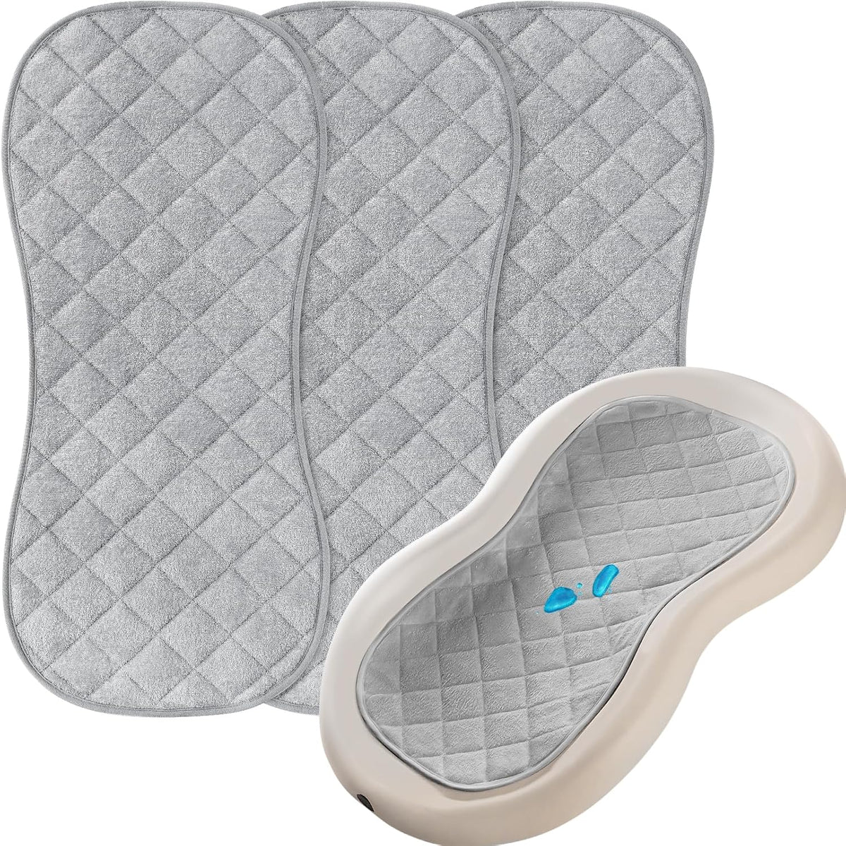 Changing Pad Liner Waterproof 3 Pack Fits for Peanut Shape Changing Pad