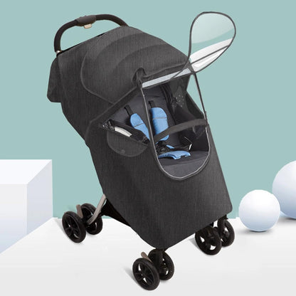 Multipurpose Strollers Protectors with Clear Winter Warm Layer and Airflows Vents Rain Cover Transparent Window Rain Protectors