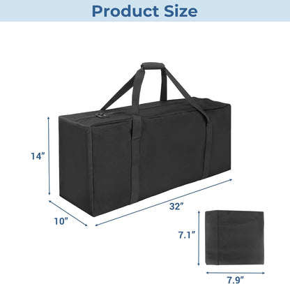 36-Inch Large Travel Duffle Bag, 100L Heavy Duty Luggage, Black