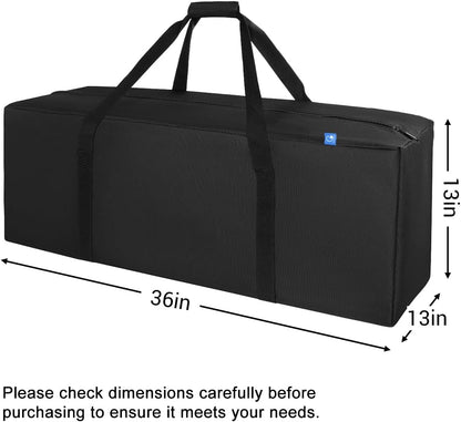 36-Inch Large Travel Duffle Bag, 100L Heavy Duty Luggage, Black