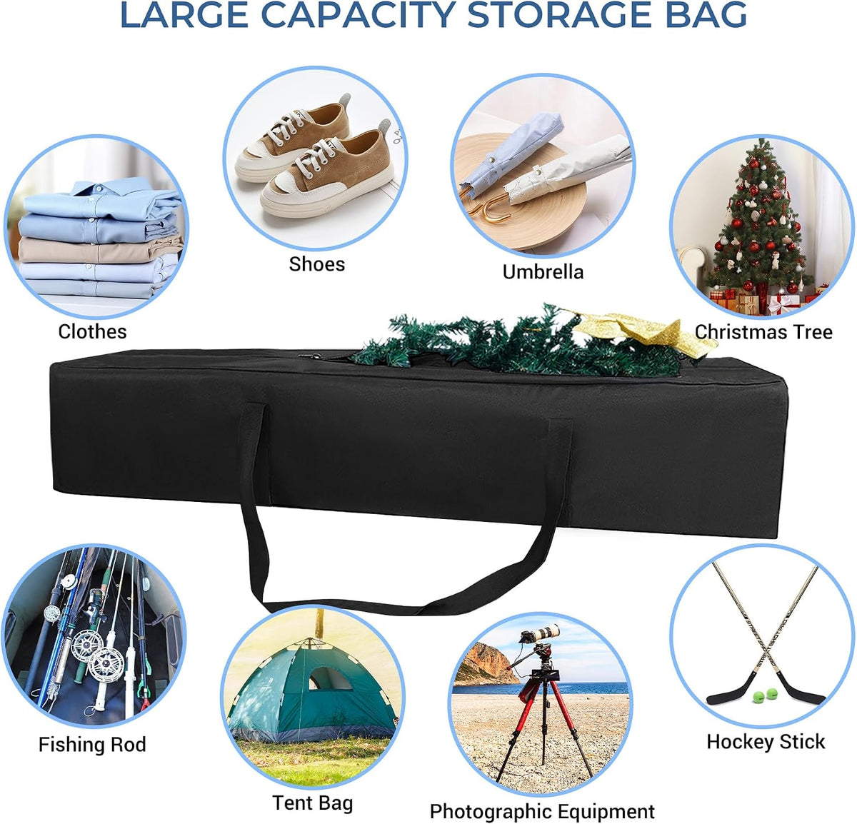 36-Inch Large Travel Duffle Bag, 100L Heavy Duty Luggage, Black
