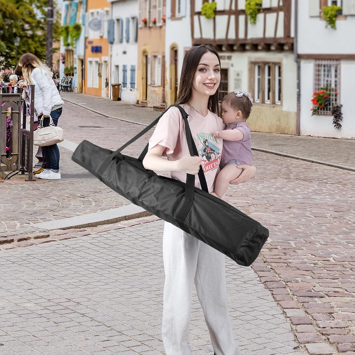 36-Inch Large Travel Duffle Bag, 100L Heavy Duty Luggage, Black