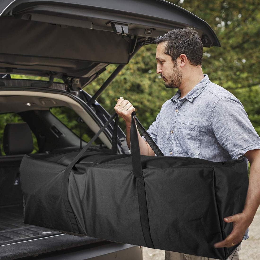 36-Inch Large Travel Duffle Bag, 100L Heavy Duty Luggage, Black