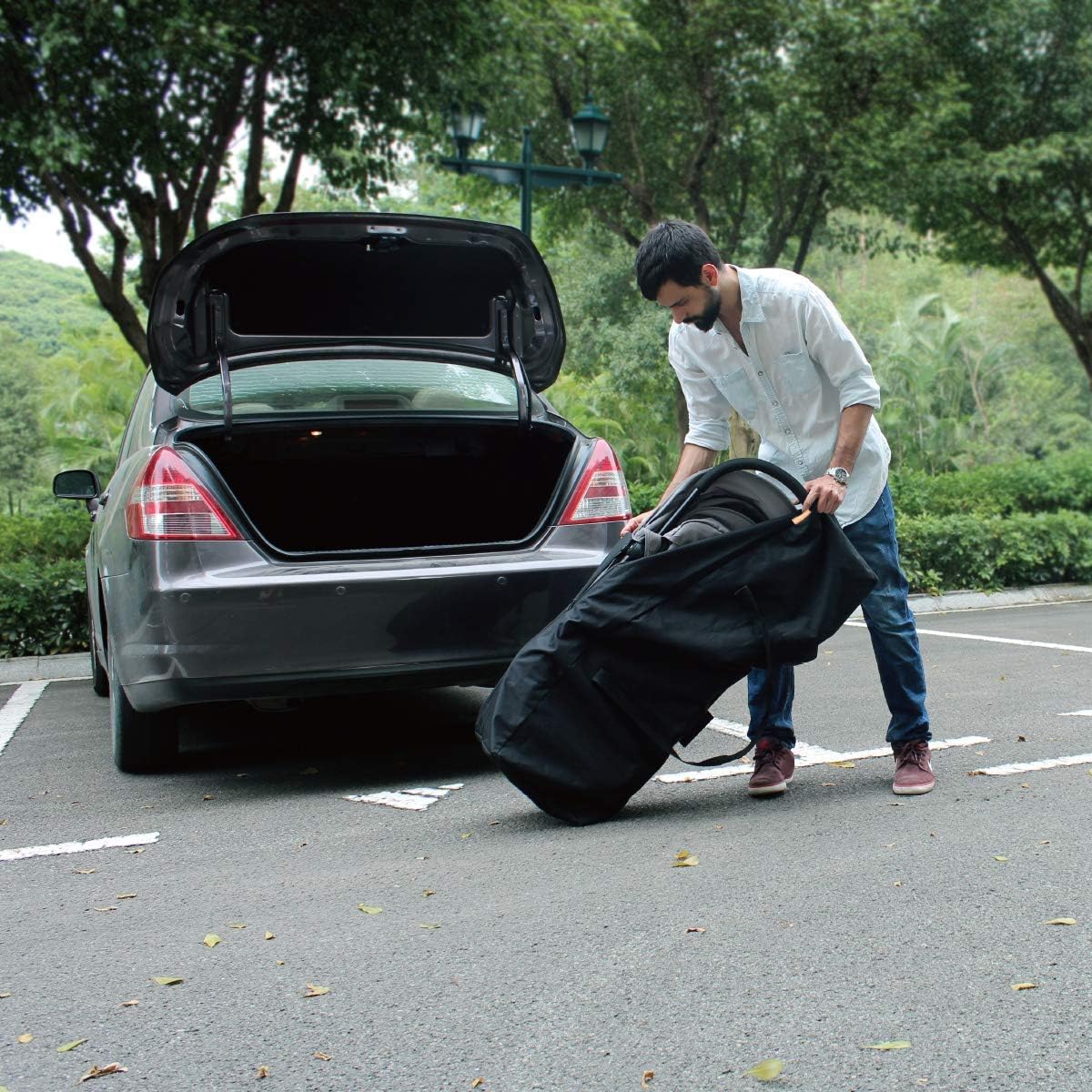 36-Inch Large Travel Duffle Bag, 100L Heavy Duty Luggage, Black