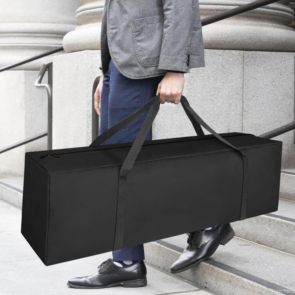 36-Inch Large Travel Duffle Bag, 100L Heavy Duty Luggage, Black