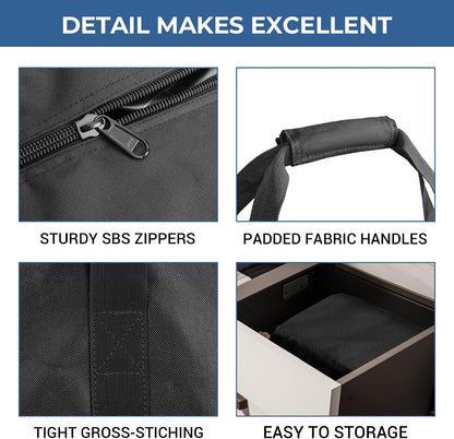 36-Inch Large Travel Duffle Bag, 100L Heavy Duty Luggage, Black