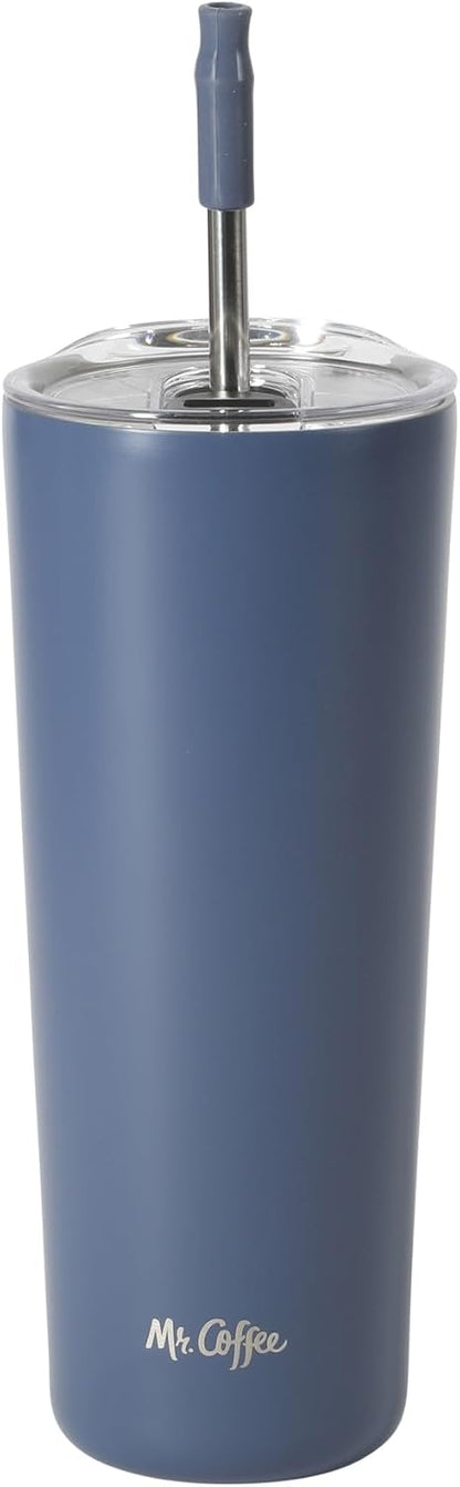Java Quest 16 oz Double Wall Stainless Steel Tumbler with Lid & Reusable Straw, Insulated Thermal Drink Cup for Hot & Cold Beverages, Teal
