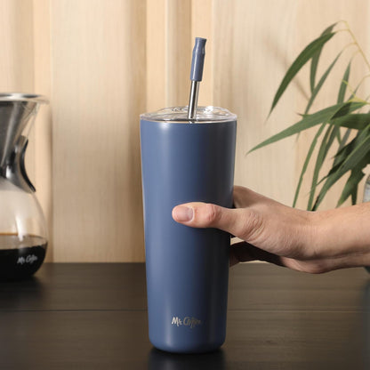 Java Quest 16 oz Double Wall Stainless Steel Tumbler with Lid & Reusable Straw, Insulated Thermal Drink Cup for Hot & Cold Beverages, Teal